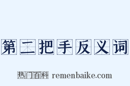第二把手反义词是什么意思的图片